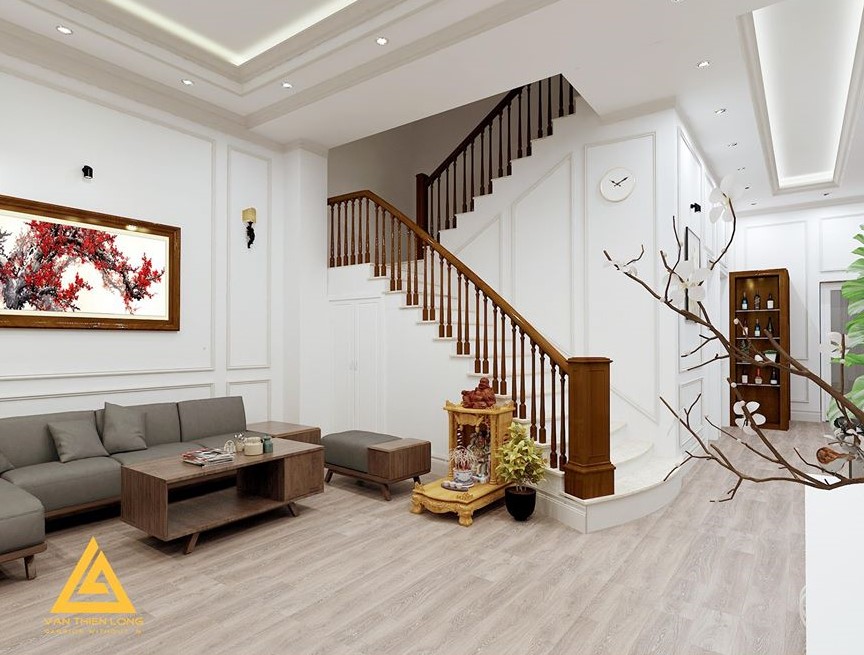 Phòng khách phong cách bán cổ điển